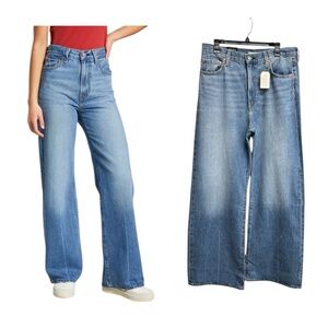 Levi’sPremium Ribcage Wide-Leg High-Rise Blue Women’s Jeans Sz 32x32